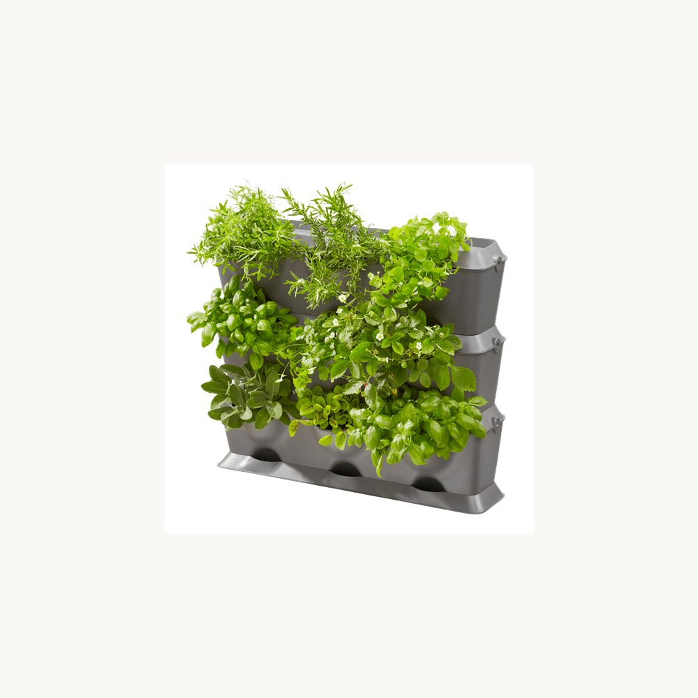 ქოთნის კომპლექტი Gardena 13150-20, Basic Set Vertical, Gray