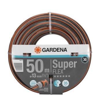 სარწყავი მილი Gardena 18099-20, 50m, Premium Super Flex Hose 13mm, Black/Orange