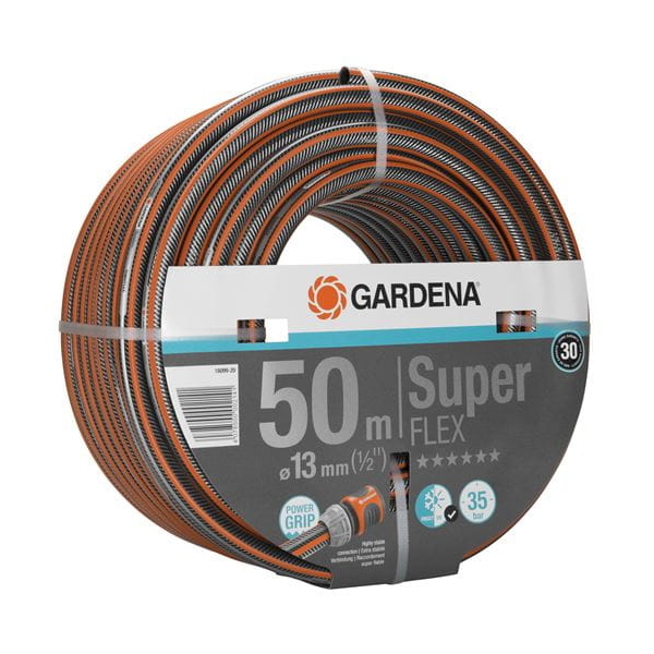 სარწყავი მილი Gardena 18099-20, 50m, Premium Super Flex Hose 13mm, Black/Orange