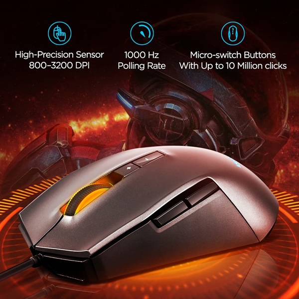 მაუსი Lenovo GY50Z71902 Ideapad Gaming Mouse M100 RGB, USB, Black