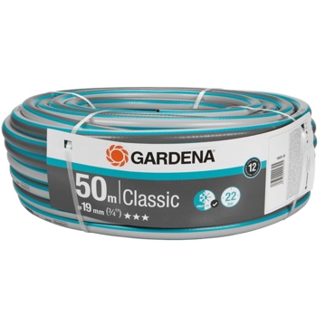 სარწყავი მილი Gardena 18025-20, 50m, Classic Hose 19mm, Black/Blue