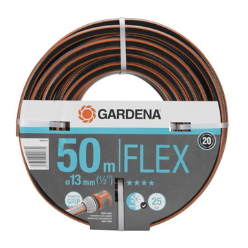 სარწყავი მილი Gardena 18039-20, 50m, Comfort FLEX Hose 13mm, Black/Orange