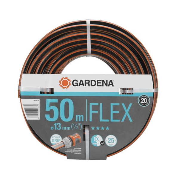 სარწყავი მილი Gardena 18039-20, 50m, Comfort FLEX Hose 13mm, Black/Orange