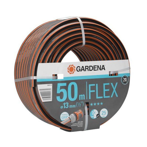 სარწყავი მილი Gardena 18039-20, 50m, Comfort FLEX Hose 13mm, Black/Orange