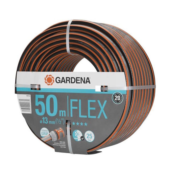 სარწყავი მილი Gardena 18039-20, 50m, Comfort FLEX Hose 13mm, Black/Orange