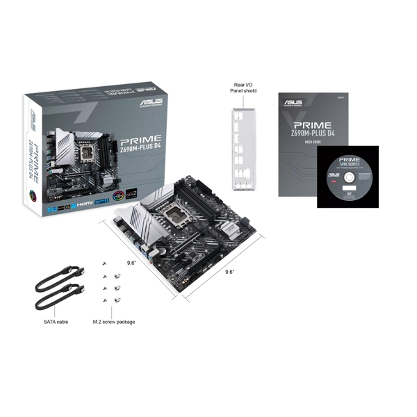 დედა დაფა Asus PRIME Z690M-PLUS D4, LGA 1700, DDR4, DIMM, 128GB