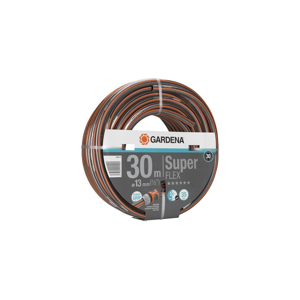 სარწყავი მილი Gardena 18096-20, Premium Super Flex Hose 13mm, Black/Orange