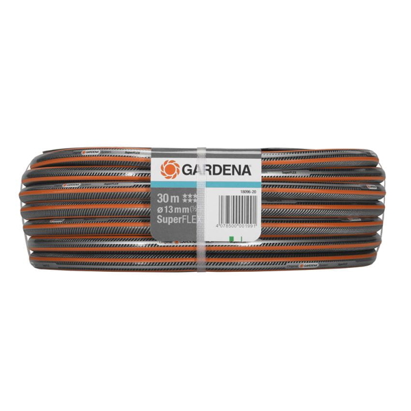 სარწყავი მილი Gardena 18096-20, Premium Super Flex Hose 13mm, Black/Orange