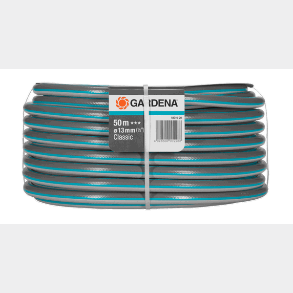 სარწყავი მილი Gardena 18010-20, 50m, Classic Hose 13mm, Black/Blue