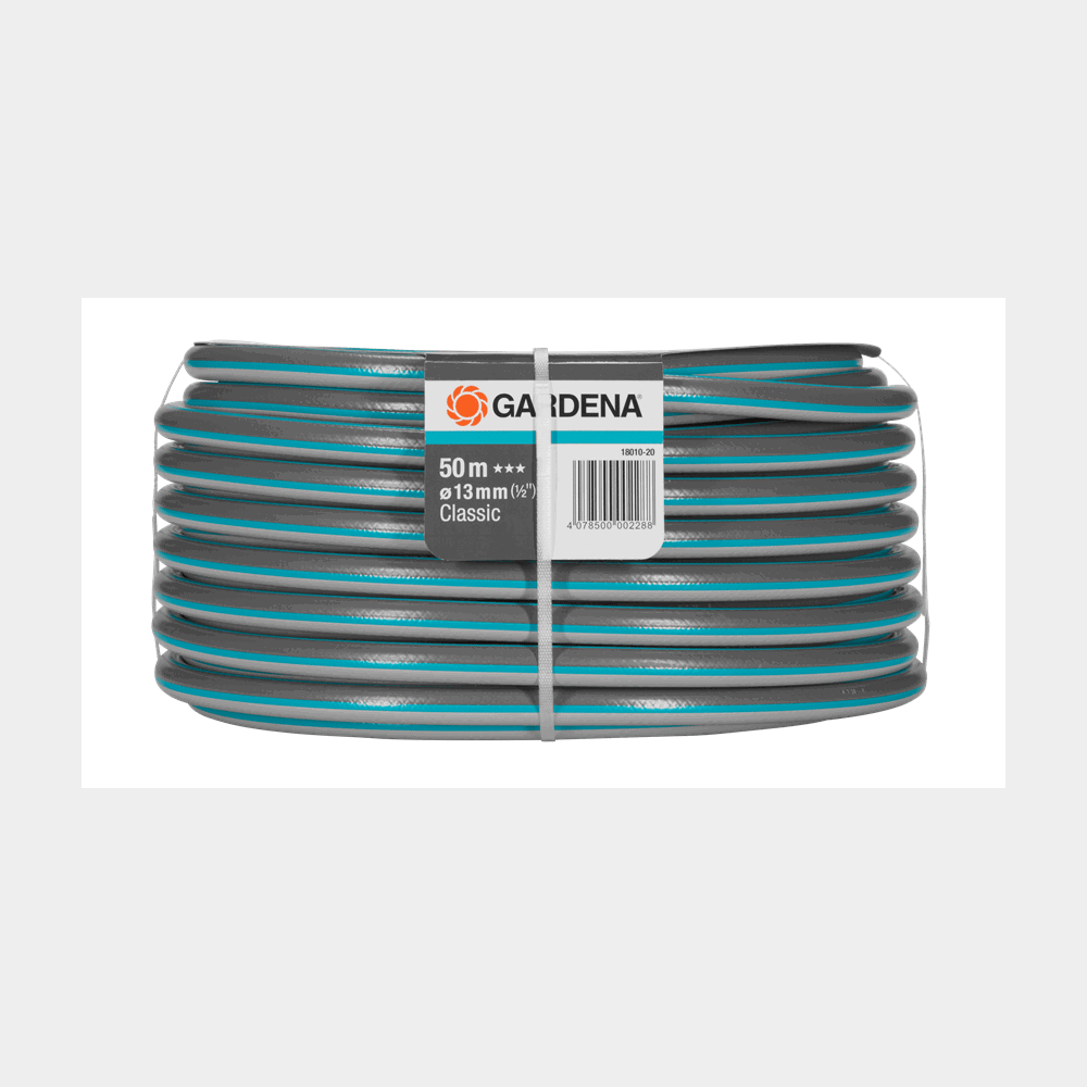 სარწყავი მილი Gardena 18010-20, 50m, Classic Hose 13mm, Black/Blue