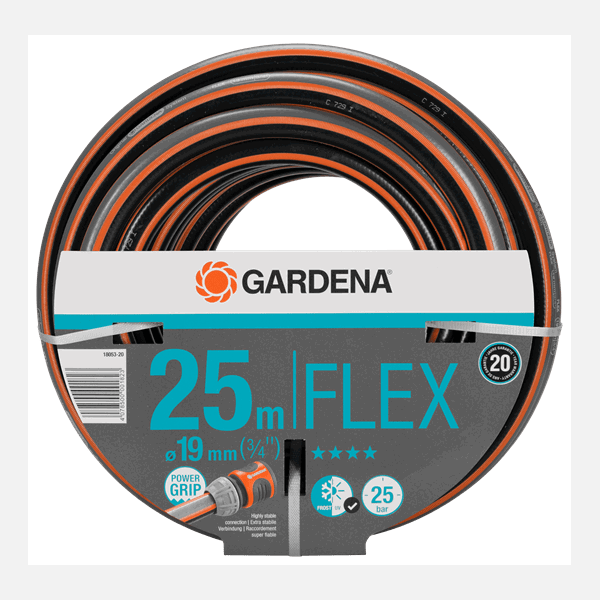 სარწყავი მილი Gardena 18053-20, 25m, Comfort Flex Hose 19mm, Black/Orange