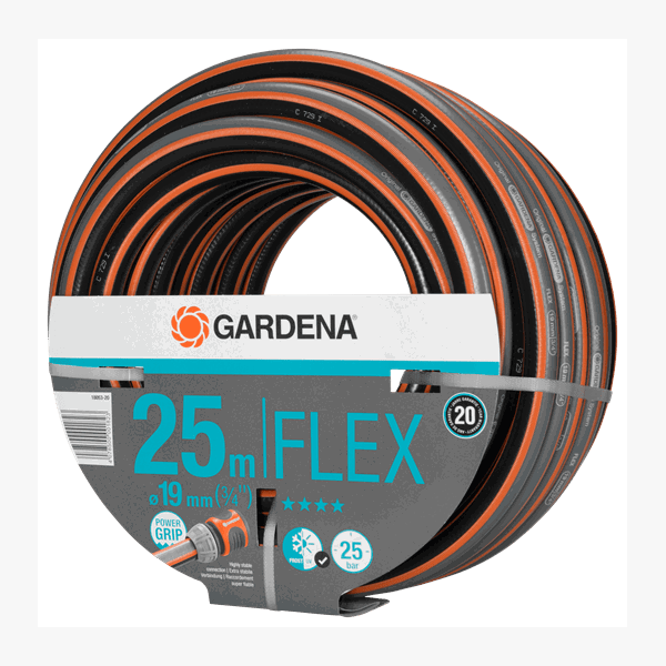 სარწყავი მილი Gardena 18053-20, 25m, Comfort Flex Hose 19mm, Black/Orange