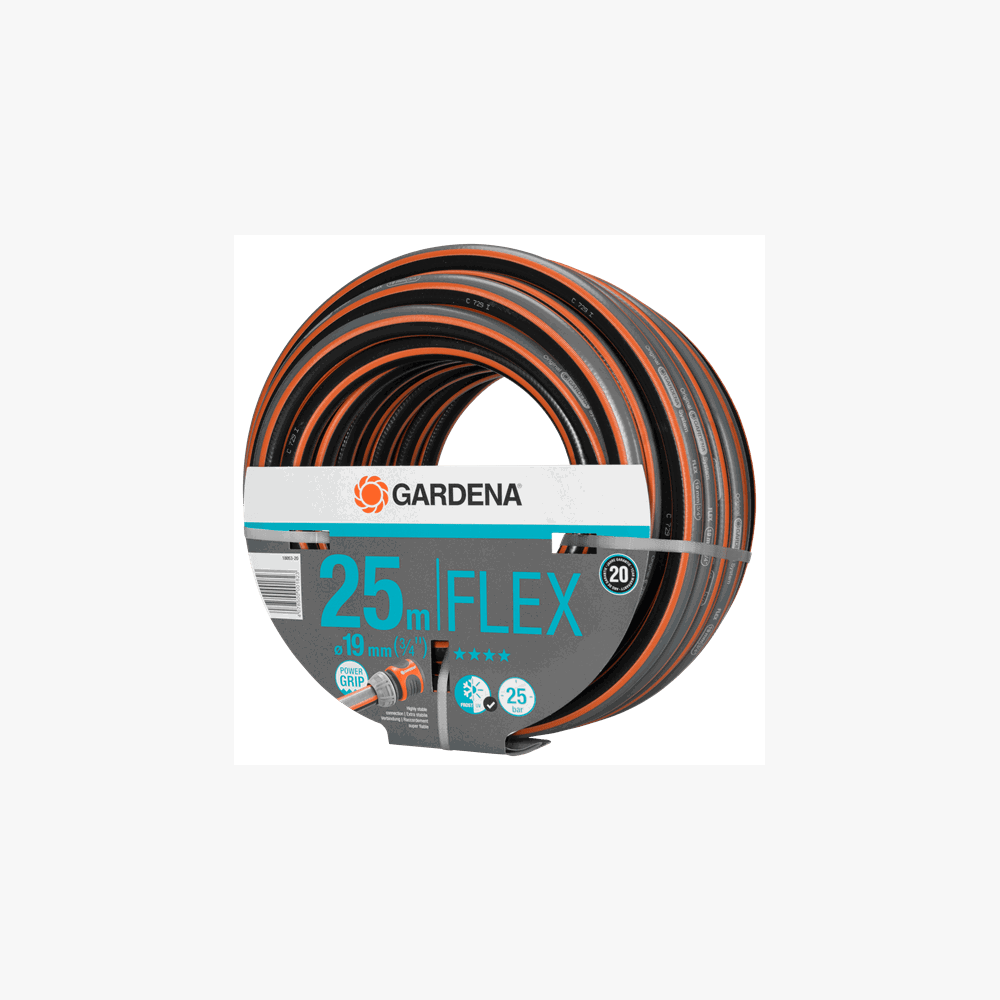 სარწყავი მილი Gardena 18053-20, 25m, Comfort Flex Hose 19mm, Black/Orange