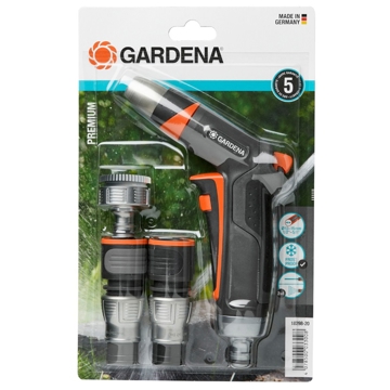 სარწყავი თავების კომპლექტი Gardena 18298-20, Hose Fittings Premium Basic Set, Black/Gray