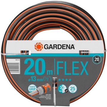 Gardena Flex Hose 1/2", 20m, Black/Orange