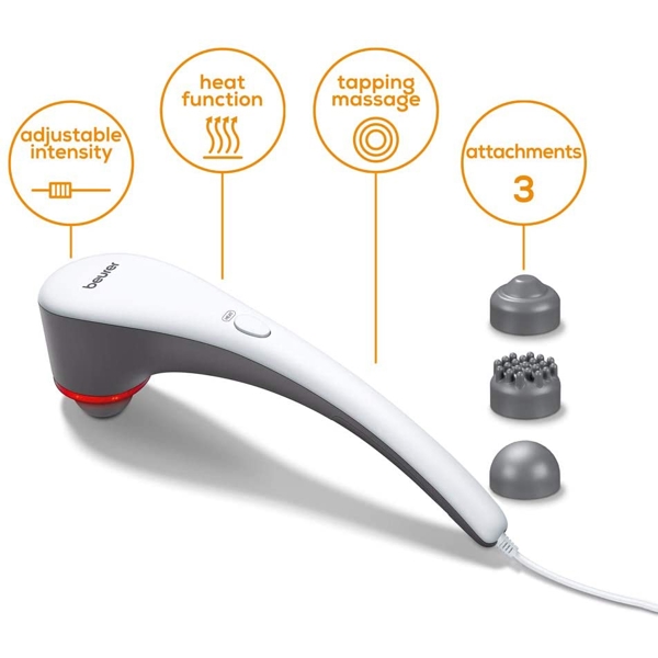 მასაჟორი Beurer MG 55, Tapping Massager, White/Gray