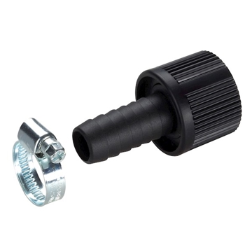 Gardena Suct. Hose Fitting 25mm 1", Black