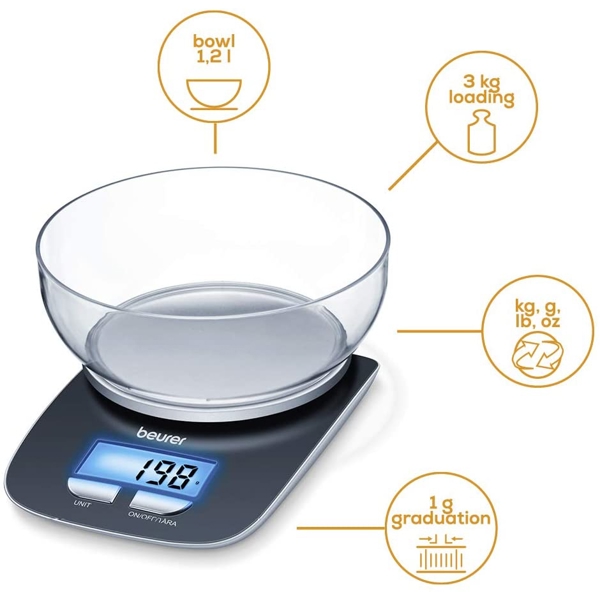 სამზარეულოს სასწორი Beurer KS 25, Kitchen Scale