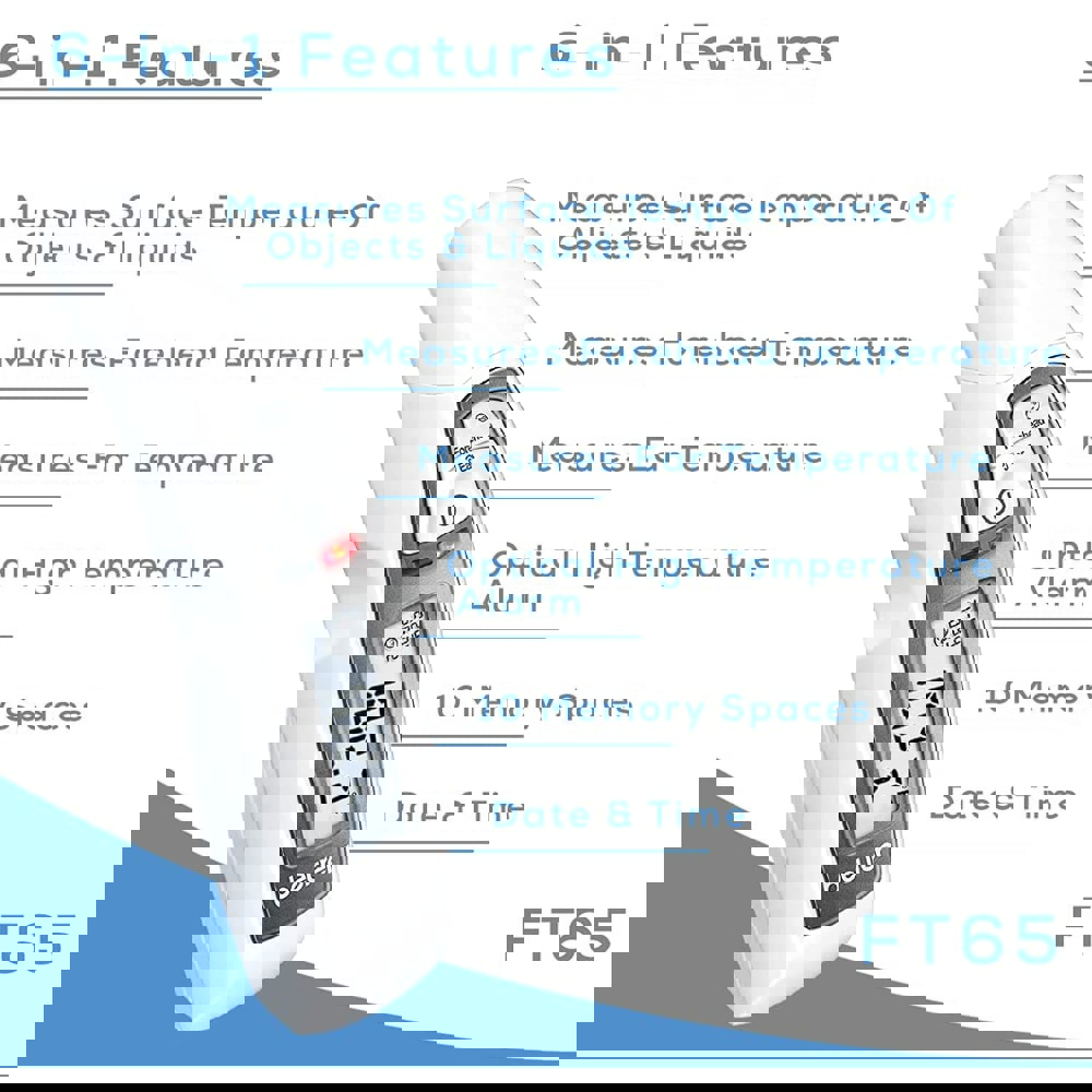 ელექტრო თერმომეტრი შუბლის ინდიკატორით Beurer FT 65 White