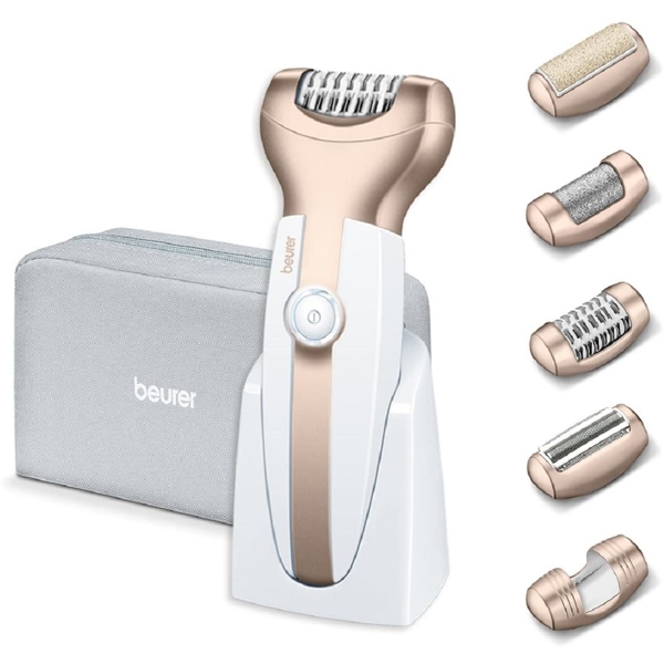 ეპილატორი Beurer HL 70, Epilating, Shaving And Exfoliation All In One Device, White/Gold