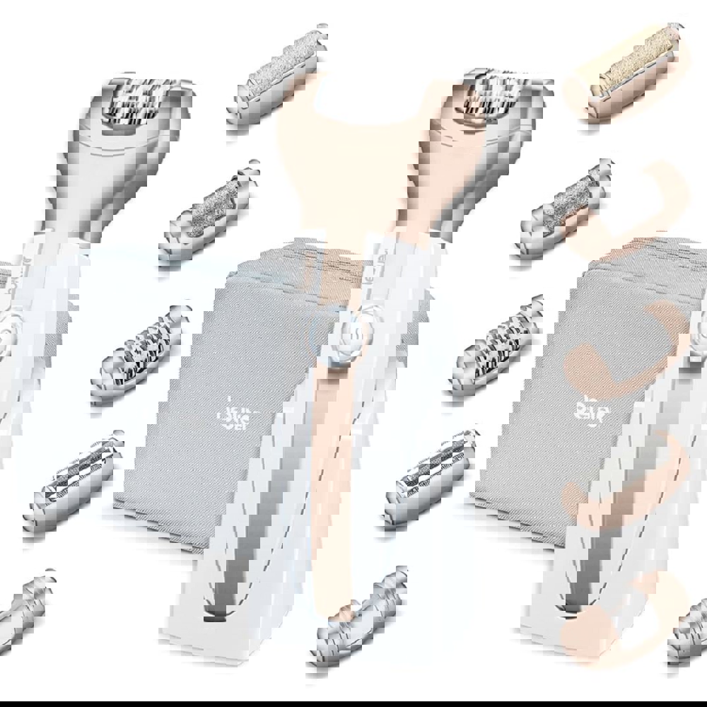 ეპილატორი Beurer HL 70, Epilating, Shaving And Exfoliation All In One Device, White/Gold