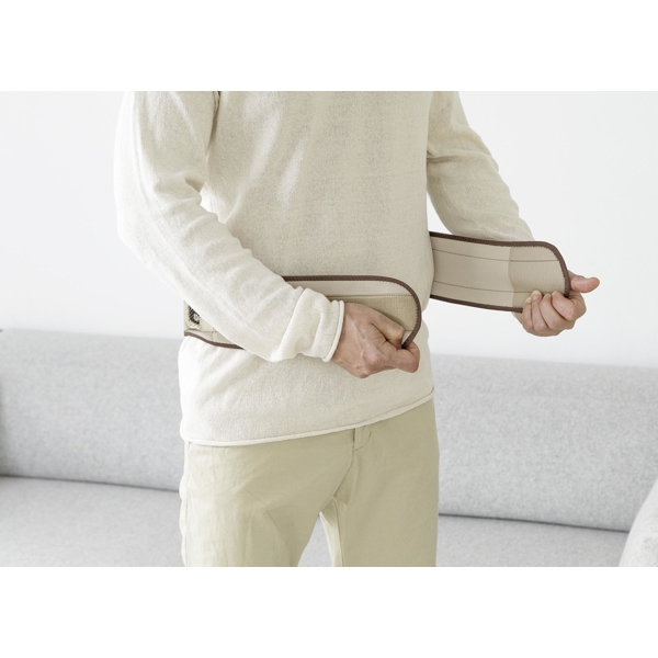 წელის თერმო ქამარი Beurer HK 72, Battery-Powered Wireless Heated Belt, Beige / brown