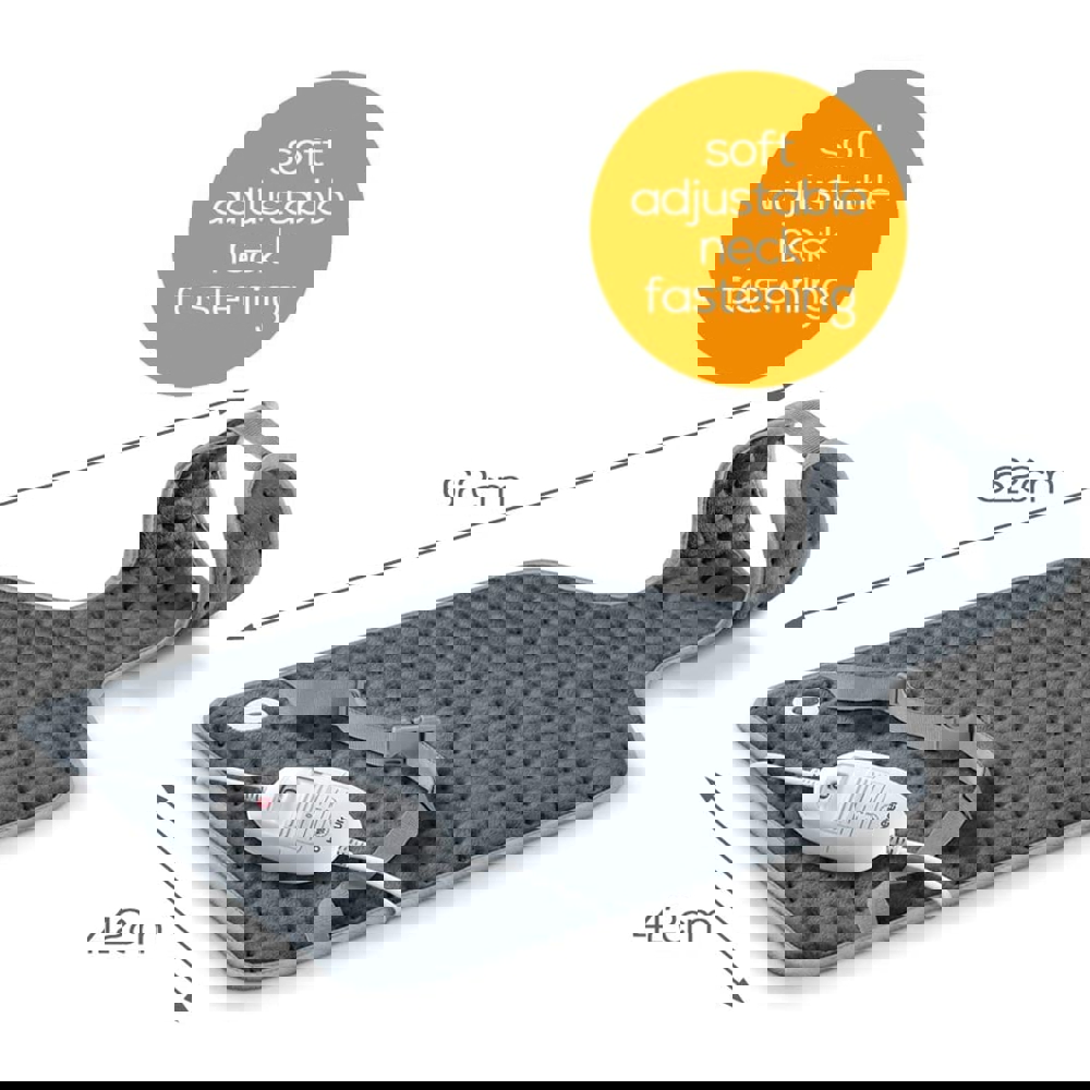 კისრის და ზურგის გამათბობელი კორსეტი Beurer HK 53, Back And Neck Heat Pad, Gray