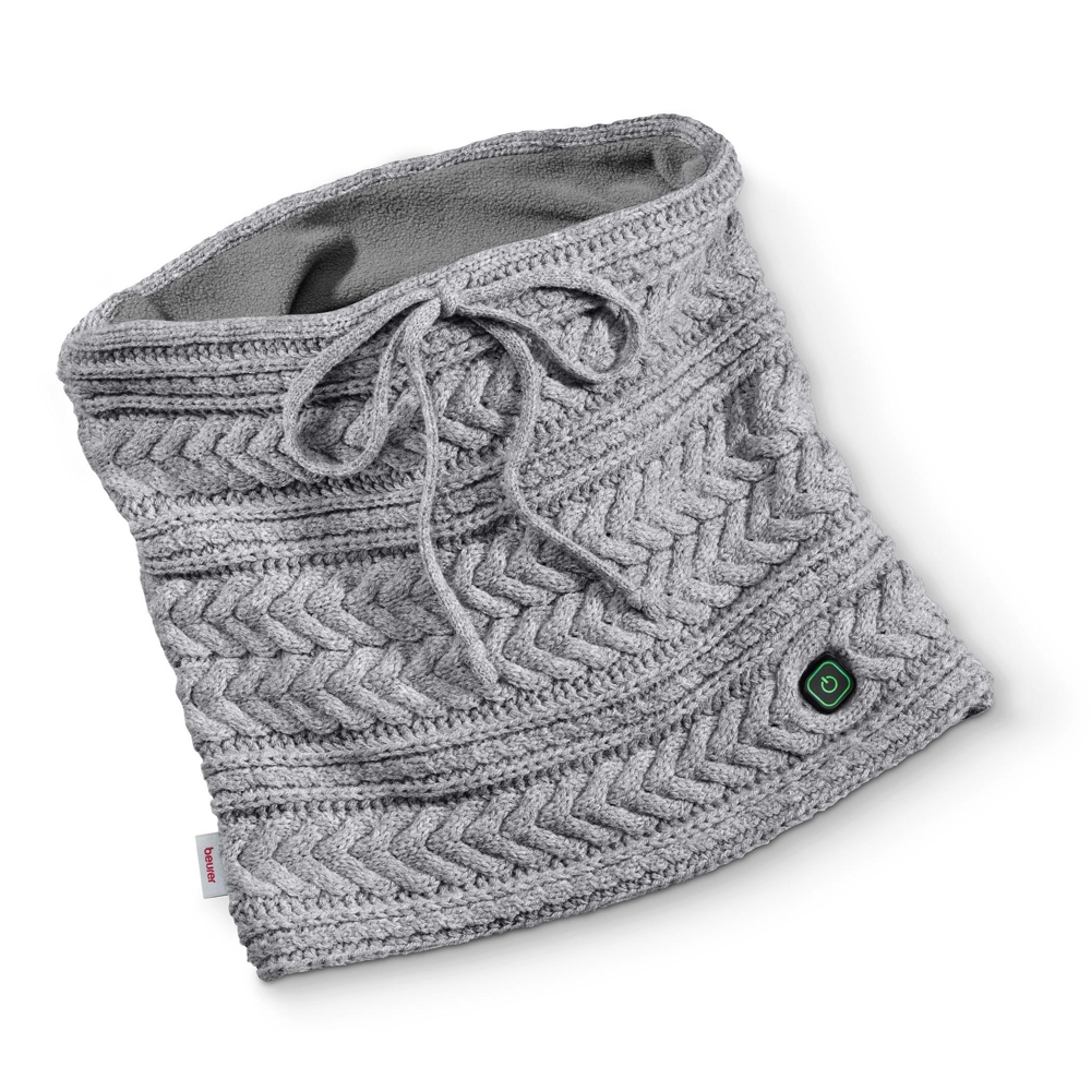 Beurer HK 37, Heated Tube Scarf With Powerbank, Gray