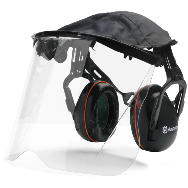 Husqvarna Hearing Protectors With Visor, Black