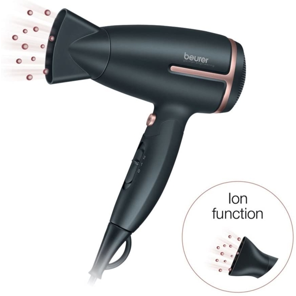 თმის საშრობი Beurer HC 25, 1600W, Travel Hair Dryer, Black