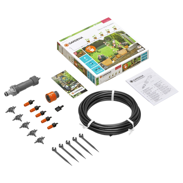 წვეთოვანი სარწყავი კომპლექტი Gardena 13000-20.000.00, Start Set Flower Pots S