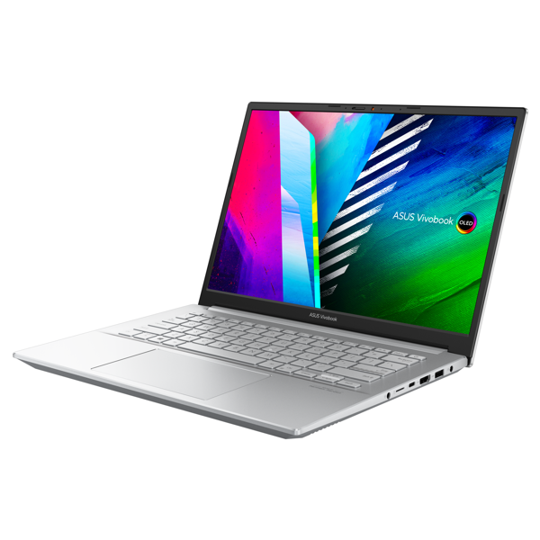 ნოუთბუქი Asus M3401QA-KM113 VivoBook Pro M3400 14" 2.8K, Ryzen 5 5600H, 8GB, 256GB SSD, Integrated, FreeDos, Silver