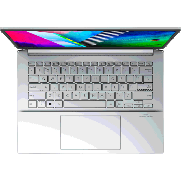 ნოუთბუქი Asus M3401QA-KM113 VivoBook Pro M3400 14" 2.8K, Ryzen 5 5600H, 8GB, 256GB SSD, Integrated, FreeDos, Silver