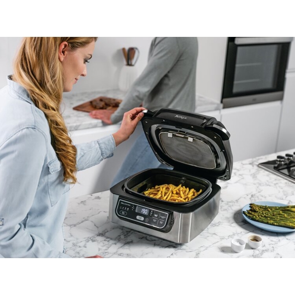 გრილი Ninja AG301EU, 1760W, 5.7L, Grill And Air Fryer, Black/Silver