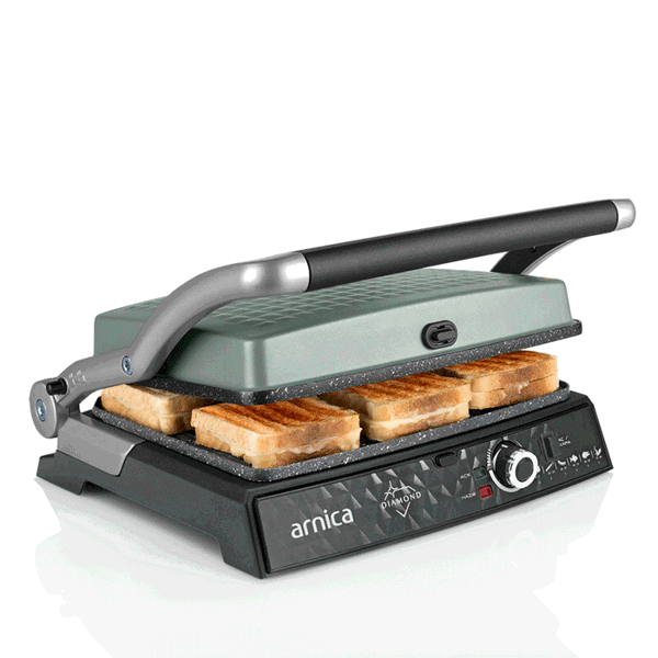 სენდვიჩის აპარატი Arnica T318, 2800W, Sandwich Maker Green