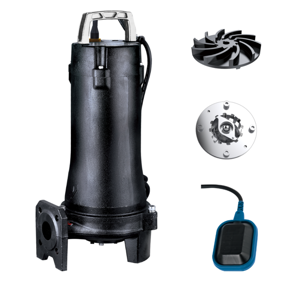 კანალიზაციის ტუმბო Aquastrong 32EDSPm3.6-17 1,1kw, 133L/min, Sewage Pump Black