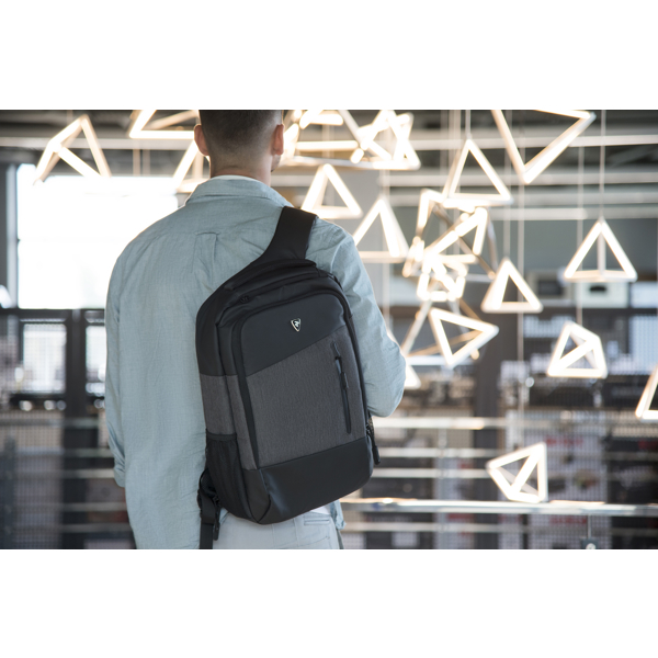 ნოუთბუქის ჩანთა 2E 2E-BPN9086GB, 16", Backpack, Gray/Black