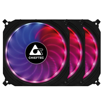 ქულერი Chieftec CF-3012-RGB, LED, 120mm, 1200RPM, Cooler, Black