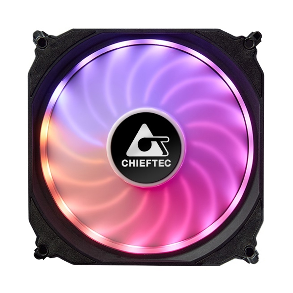 Chieftec CF-3012-RGB, LED, 120mm, 1200RPM, Cooler, Black