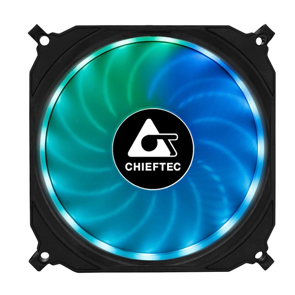 Chieftec CF-3012-RGB, LED, 120mm, 1200RPM, Cooler, Black