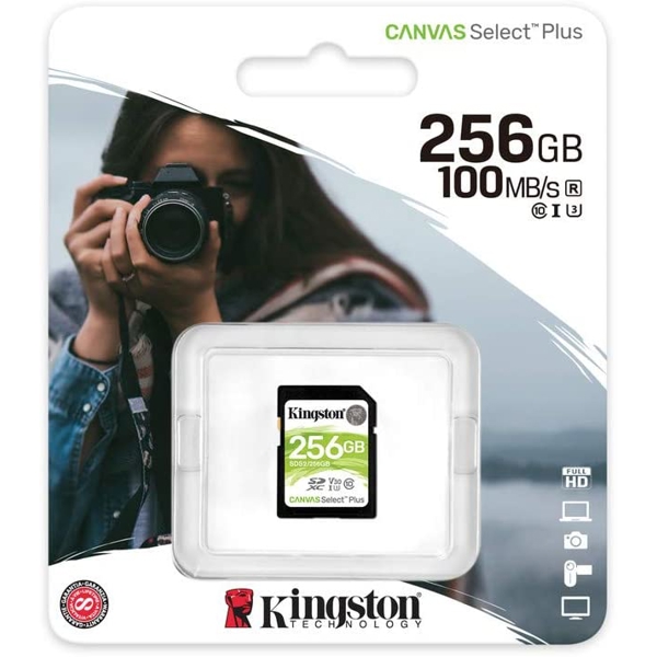 მეხსიერების ბარათი Kingston SDS2/256GB, 256GB, SDXC, C10, UHS-I, U3, Black