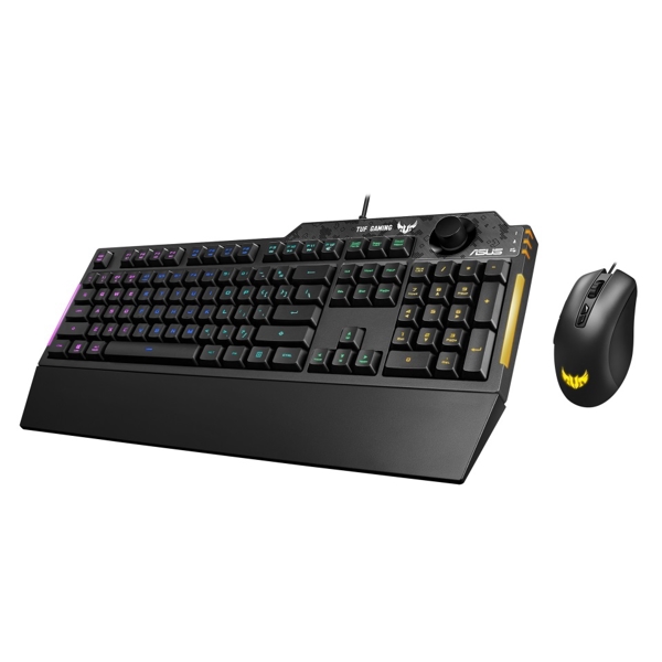 კლავიატურა + მაუსი Asus 90MP02A0-BCUA00, RGB, Wired, USB, Gaming Keyboard And Mouse, Black