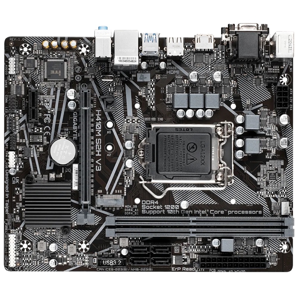 დედა დაფა Gigabyte H410M S2H V3, LGA1200, DDR4, DIMM, 64GB