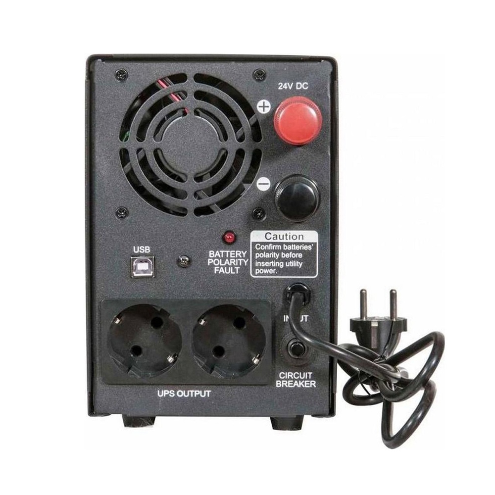 უწყვეტი კვების წყარო Powercom INF-1100, 1100 VA, Floor, Schuko, Black
