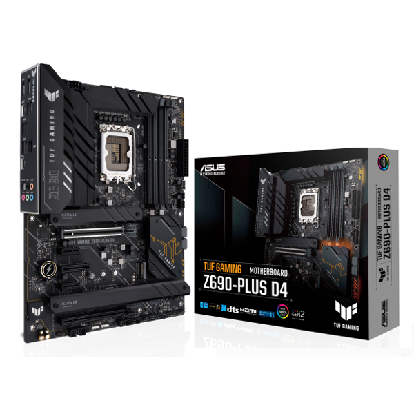 Asus TUF_GAMING_Z690-PLUS_D4 TUF GAMING Z690-PLUS D4, LGA1700, DDR4, DIMM, 128GB