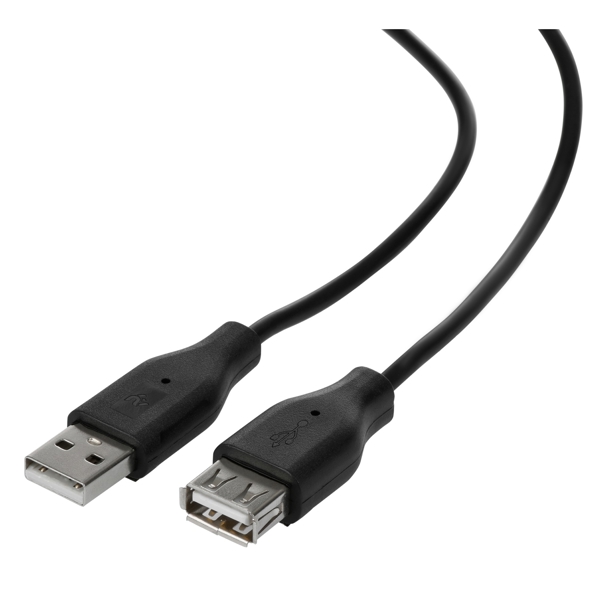 2E 2E-W-3168M3, USB 2.0/A Male to USB 2.0/A Female, Printer Cable, 3m, Black