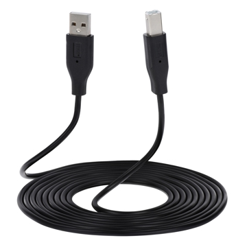 პრინტერის კაბელი 2E 2E-W-3169m3, USB 2.0 type A to USB 2.0 type B, 3m, Black