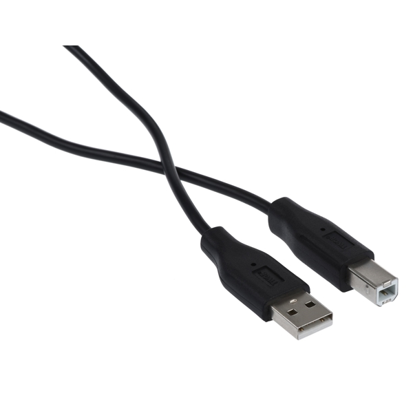 პრინტერის კაბელი 2E 2E-W-3169m3, USB 2.0 type A to USB 2.0 type B, 3m, Black