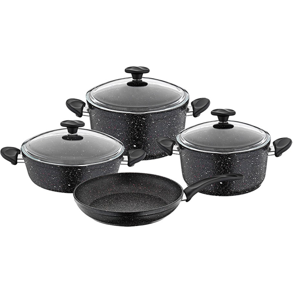 ქვაბის და ტაფის ნაკრები Kumtel KUMTEL NT7 PC, 4pcs Set, Black