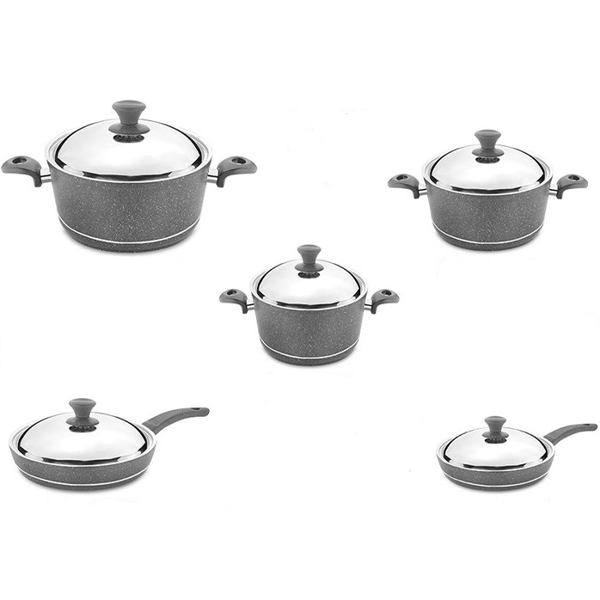 ქვაბის და ტაფის ნაკრები Naturel NT10PC 5pcs Set, Grey